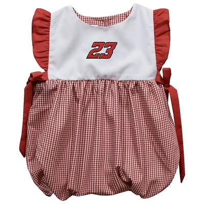 Girl's Infant Vive La Fete  Red Bubba Wallace Gingham Bubble Dress
