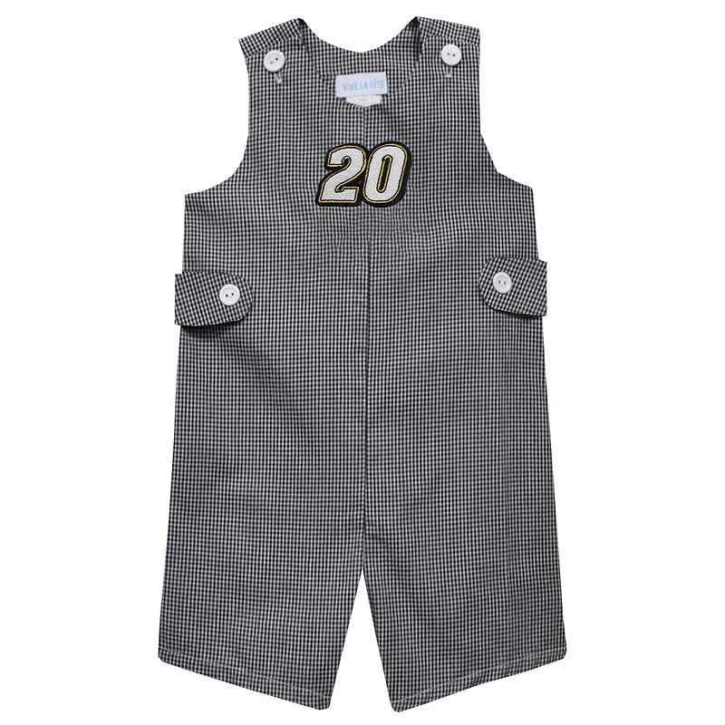 Infant Vive La Fete Black Christopher Bell Gingham Jon Jon Bodysuit