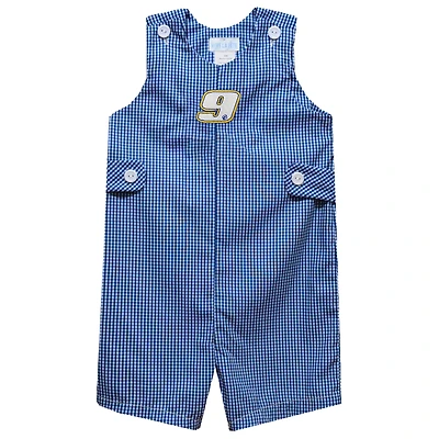 Infant Vive La Fete Blue Chase Elliott Gingham Jon Jon Bodysuit
