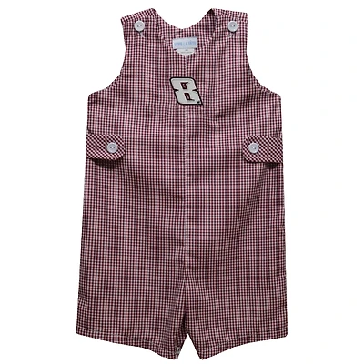 Toddler Vive La Fete Maroon Kyle Busch Gingham Jon Jon Bodysuit
