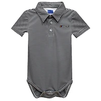 Infant Vive La Fete  Black NASCAR Merchandise Polo Pencil Stripe Bodysuit