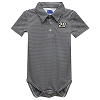 Infant Vive La Fete  Black Christopher Bell Polo Pencil Stripe Bodysuit