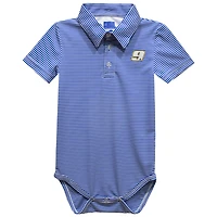 Infant Vive La Fete  Blue Chase Elliott Polo Pencil Stripe Bodysuit