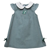 Girls Infant Vive La Fete  Green Brad Keselowski Mini Check A-Line Dress