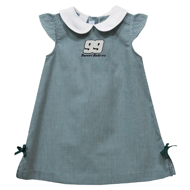 Girls Toddler Vive La Fete  Green Daniel Suarez Mini Check A-Line Dress