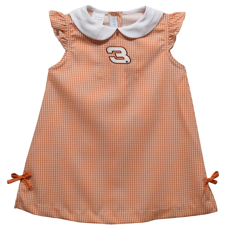 Girls Toddler Vive La Fete  Orange Austin Dillon Mini Check A-Line Dress