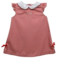 Girls Toddler Vive La Fete  Red 23XI Racing Mini Check A-Line Dress