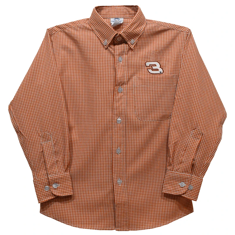 Toddler Vive La Fete Orange Austin Dillon Button-Down Long Sleeve Shirt