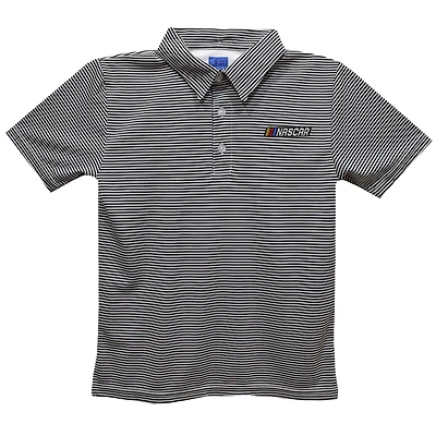 Toddler Vive La Fete  Black NASCAR Stripe Polo