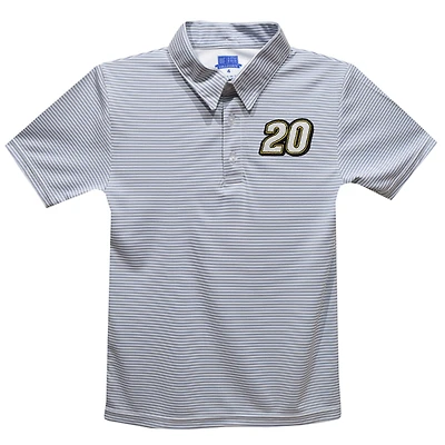 Toddler Vive La Fete  Gray Christopher Bell Stripe Polo