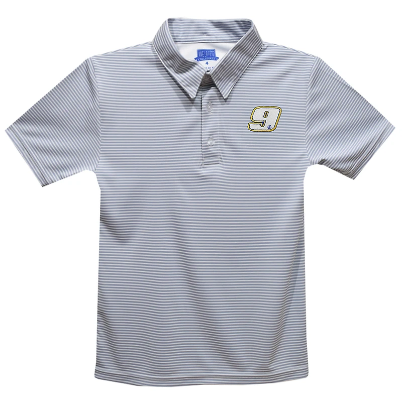 Toddler Vive La Fete  Gray Chase Elliott Stripe Polo