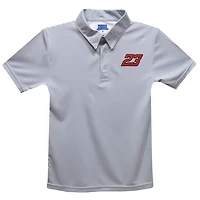 Youth Vive La Fete  Gray Bubba Wallace Stripe Polo