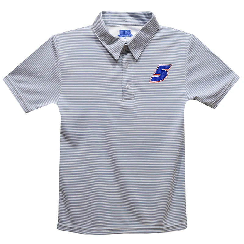 Youth Vive La Fete Gray Kyle Larson Stripe Polo