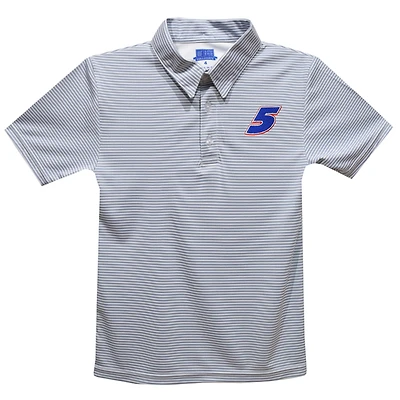 Youth Vive La Fete  Gray Kyle Larson Stripe Polo