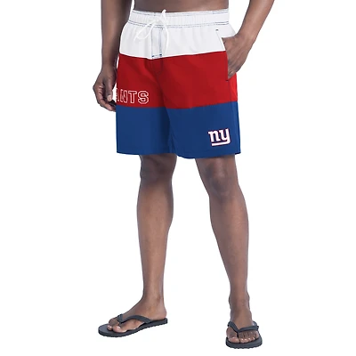 Men's G-III Sports by Carl Banks  Royal/Red New York Giants Sunrise Volley Swim Shorts