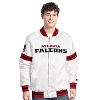 Men's Starter  White Atlanta Falcons Scout Full-Snap Varsity Jacket