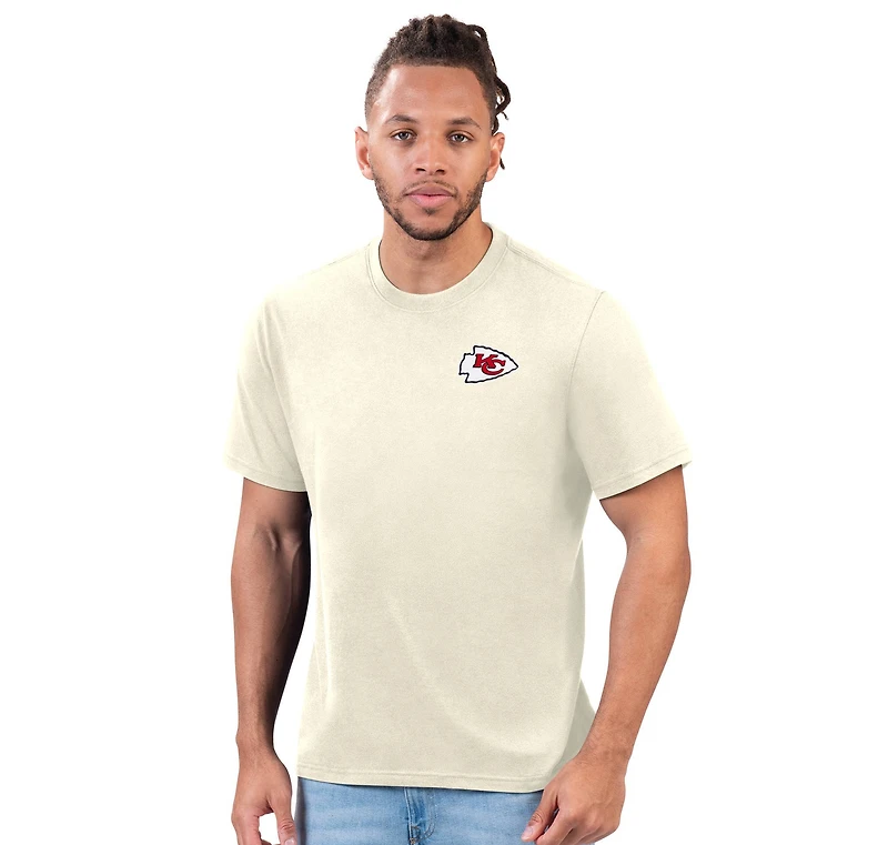 Men's Margaritaville Cream Kansas City Chiefs Wastin' Away T-Shirt