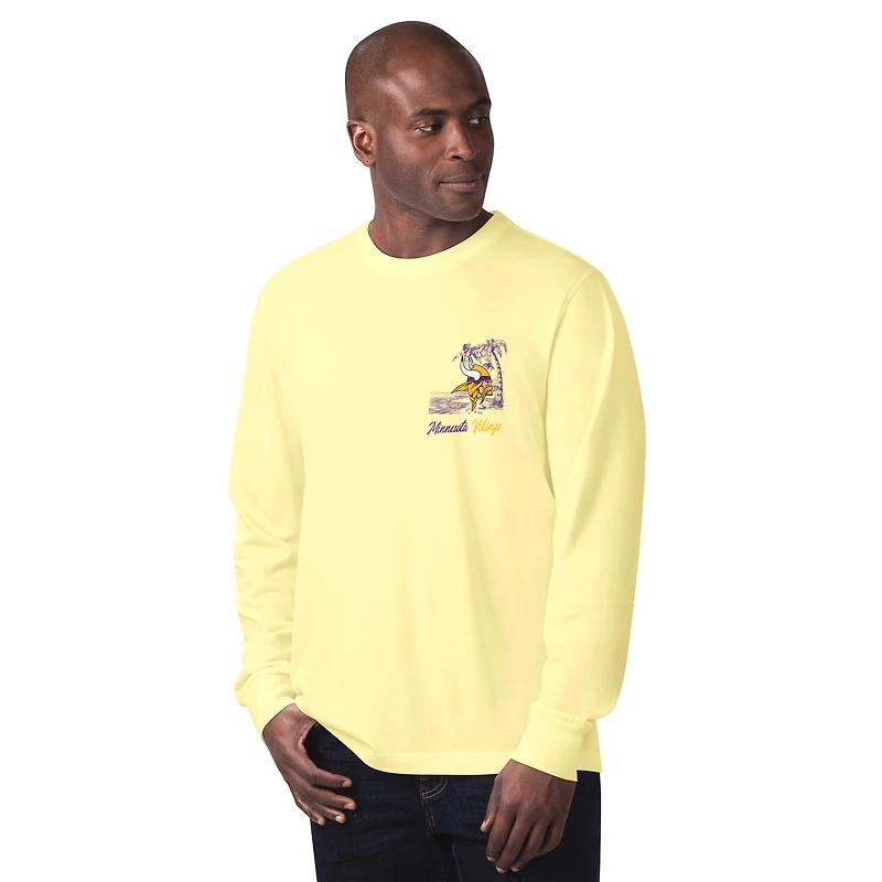 Men's Margaritaville Yellow Minnesota Vikings It's Five O'Clock Somewhere Long Sleeve T-Shirt