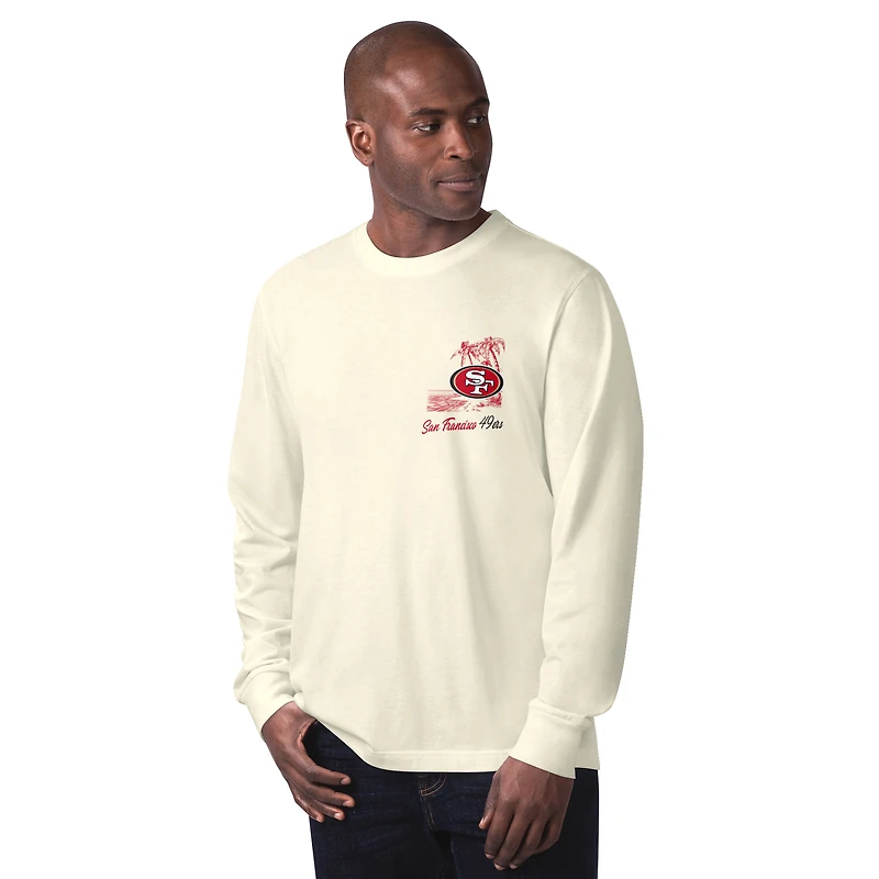 Men's Margaritaville Cream San Francisco 49ers It's Five O'Clock Somewhere Long Sleeve T-Shirt