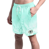 Men's Margaritaville  Teal Green Bay Packers Lagoon Fiesta Swim Shorts
