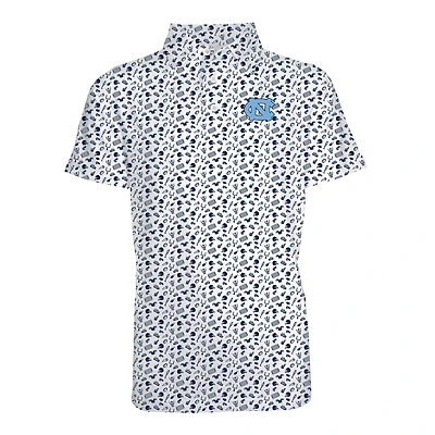 Toddler Garb Navy North Carolina Tar Heels Tom Allover Print Performance Polo