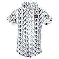 Infant Garb Navy/ Auburn Tigers Tom Allover Print Performance Polo Bodysuit
