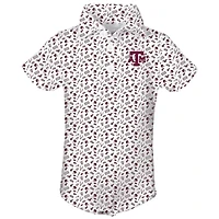 Infant Garb Maroon/ Texas A&M Aggies Tom Allover Print Performance Polo Bodysuit