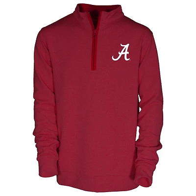 Youth Garb Crimson Alabama Tide Sterling Long Sleeve Quarter-Zip Performance Top