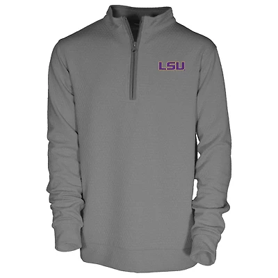 Youth Garb Gray LSU Tigers Sterling Long Sleeve Quarter-Zip Performance Top