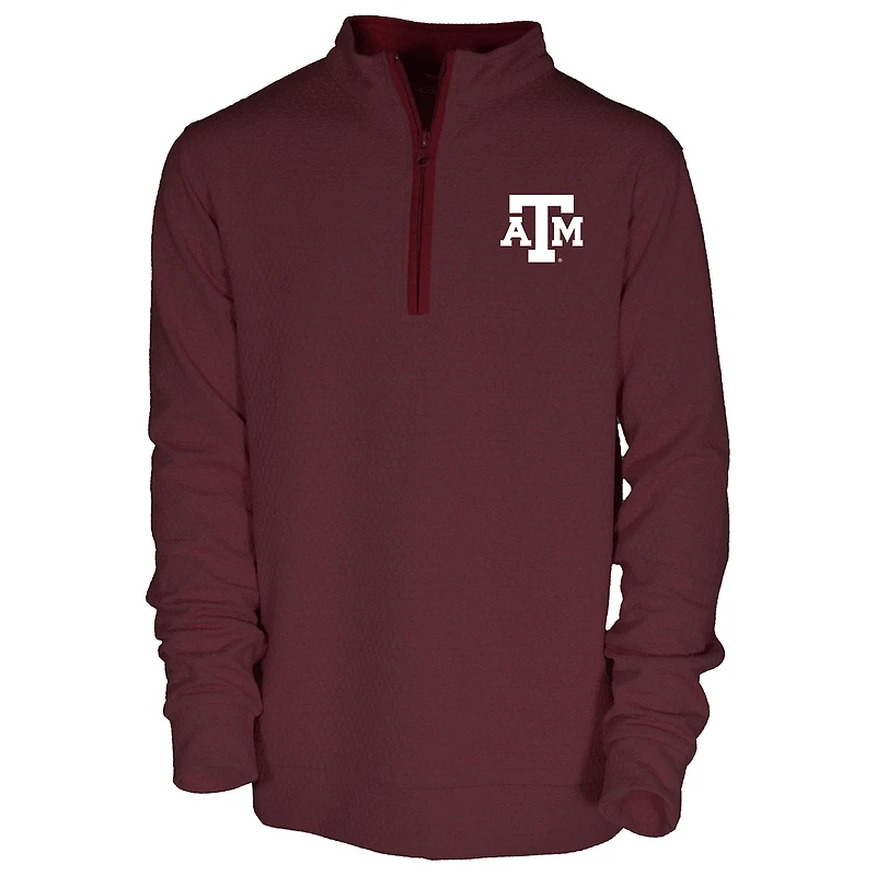Youth Garb Maroon Texas A&M Aggies Sterling Long Sleeve Quarter-Zip Performance Top