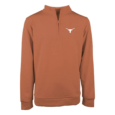 Youth Garb Burnt Orange Texas Longhorns Sterling Long Sleeve Quarter-Zip Performance Top