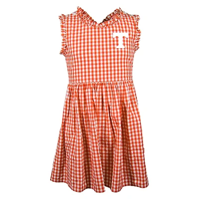 Girl's Toddler Garb Tennessee Orange Volunteers Sleeveless Alora Gingham Dress