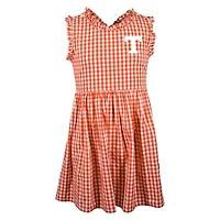 Girl's Toddler Garb Tennessee Orange Volunteers Sleeveless Alora Gingham Dress