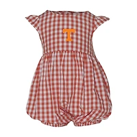 Girl's Infant Garb Tennessee Orange Volunteers Cara Gingham Ruffled Bodysuit