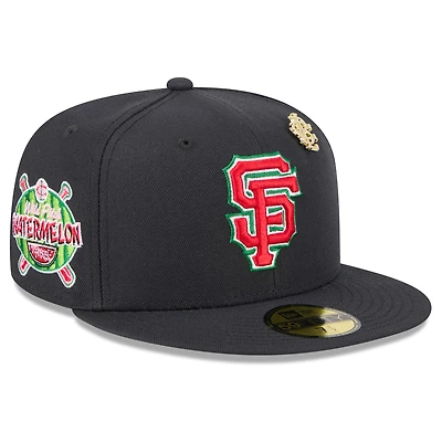 Men's New Era Black San Francisco Giants 2025 Big League Chew 59FIFTY Fitted Hat