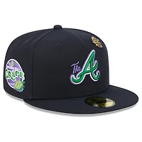 Men's New Era  Navy Atlanta Braves 2025 Big League Chew 59FIFTY Fitted Hat