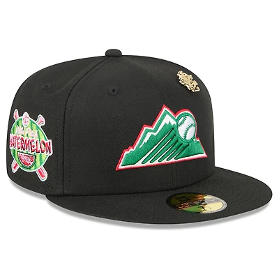 Men's New Era  Black Colorado Rockies 2025 Big League Chew 59FIFTY Fitted Hat