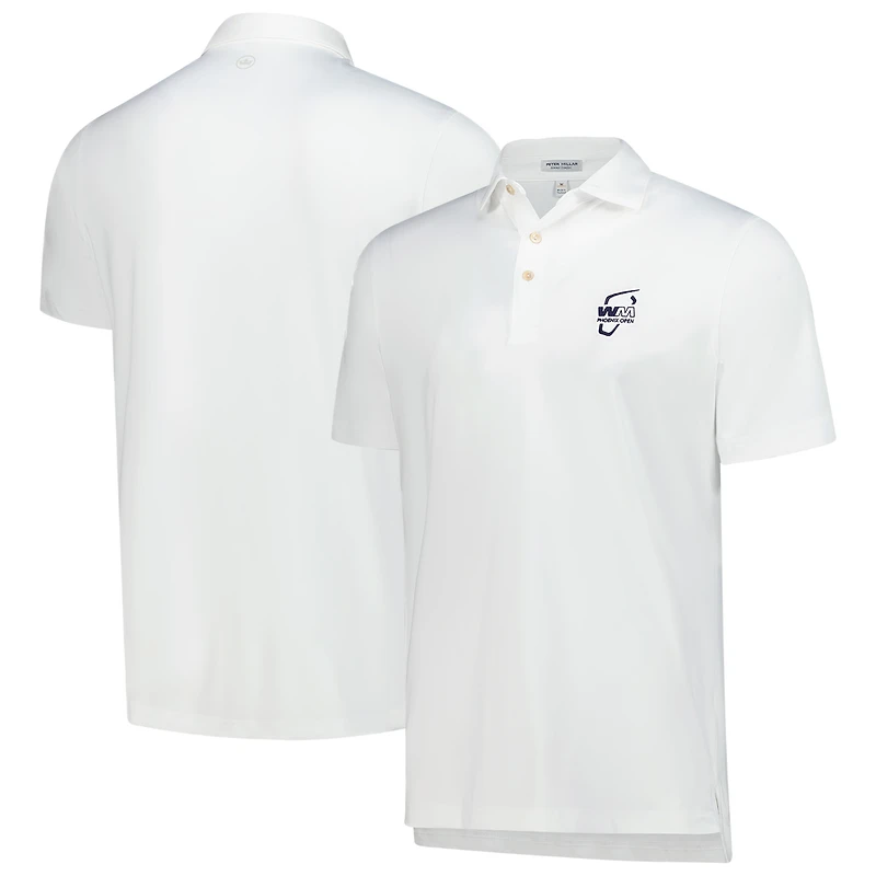 Men's Peter Millar White WM Phoenix Open Solid Performance Jersey Polo