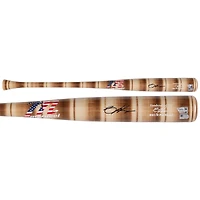Bryce Harper Philadelphia Phillies Autographed Player-Issued Tan Marucci Bat from the 2024 MLB Season
