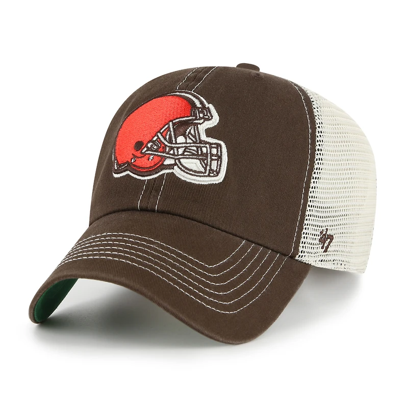 Men's '47  Brown/Natural Cleveland Browns Trawler Trucker Clean Up Adjustable Hat