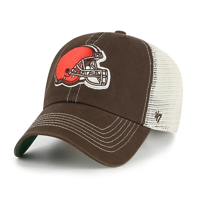 Men's '47  Brown/Natural Cleveland Browns Trawler Trucker Clean Up Adjustable Hat