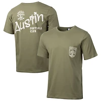 Men's  Sport Design Sweden Olive Austin FC Team Script Relaxed T-Shirt