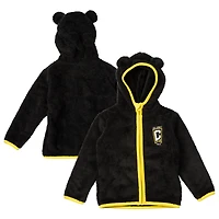 Toddler Sport Design Sweden  Black Columbus Crew Tie-Breaker Teddy Full-Zip Hoodie