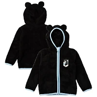 Toddler Sport Design Sweden  Black Minnesota United FC Tie-Breaker Teddy Full-Zip Hoodie