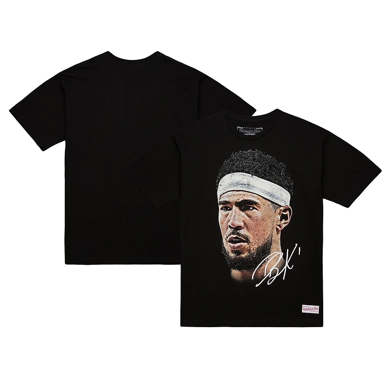 Unisex Mitchell & Ness Devin Booker Black NBA Real Big Face Player T-Shirt