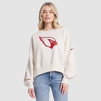 Women's Nike Natural Arizona Cardinals 2025 Rivalries Collection Oversized Phoenix Fleece Sweatshirt