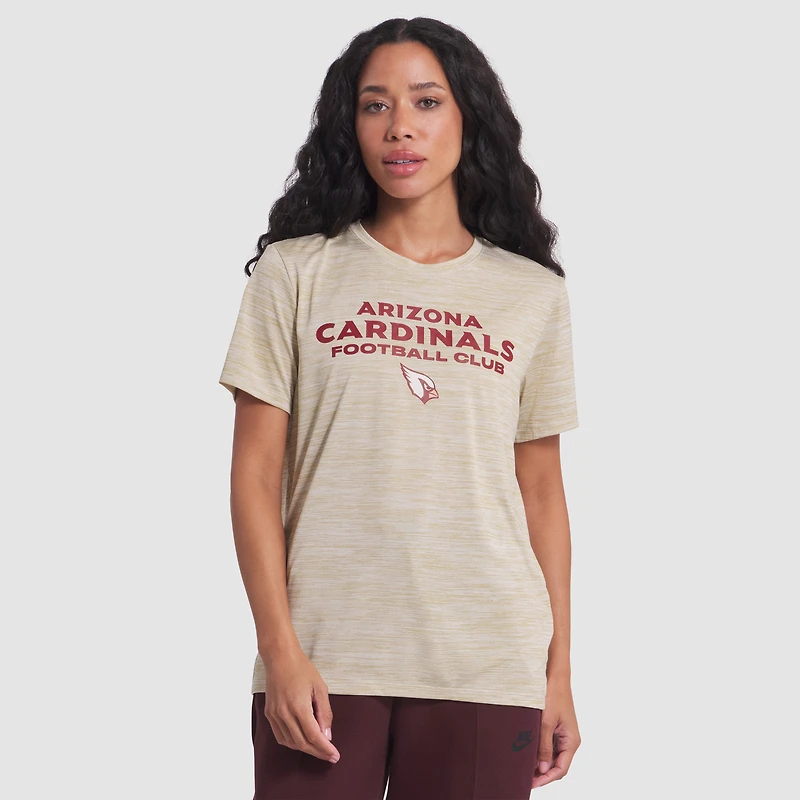Women's Nike Natural Arizona Cardinals 2025 Rivalries Collection Sideline Velocity Dri-FIT T-Shirt