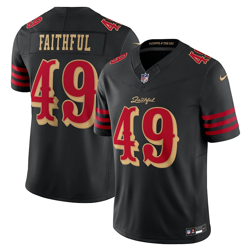 Men's Nike The Faithful Black San Francisco 49ers 2025 Rivalries Collection Stitched Limited Jersey