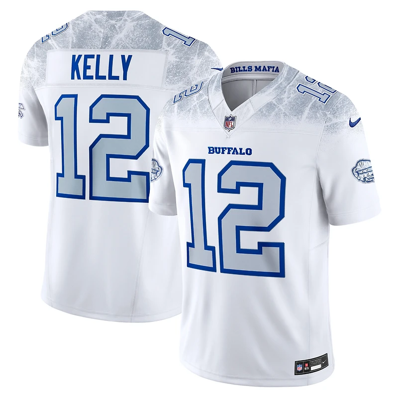 Men's Nike Jim Kelly White Buffalo Bills 2025 Rivalries Collection Retired Player Limited Jersey