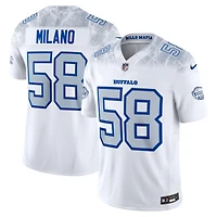 Men's Nike Matt Milano White Buffalo Bills 2025 Rivalries Collection Stitched Limited Jersey